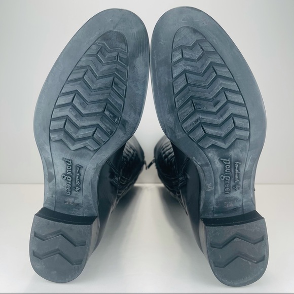 PAUL GREEN BLACK LUXURY LEATHER TALL BOOTS - Picture 15 of 16